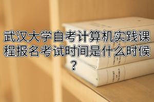 武汉大学自考计算机实践课程报名考试时间是什么时候？