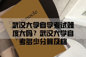 武汉大学自学考试难度大吗？