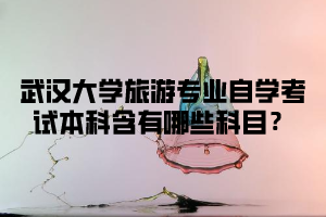 武汉大学旅游专业自学考试本科含有哪些科目？