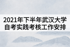 2021年下半年武汉大学自考实践考核工作